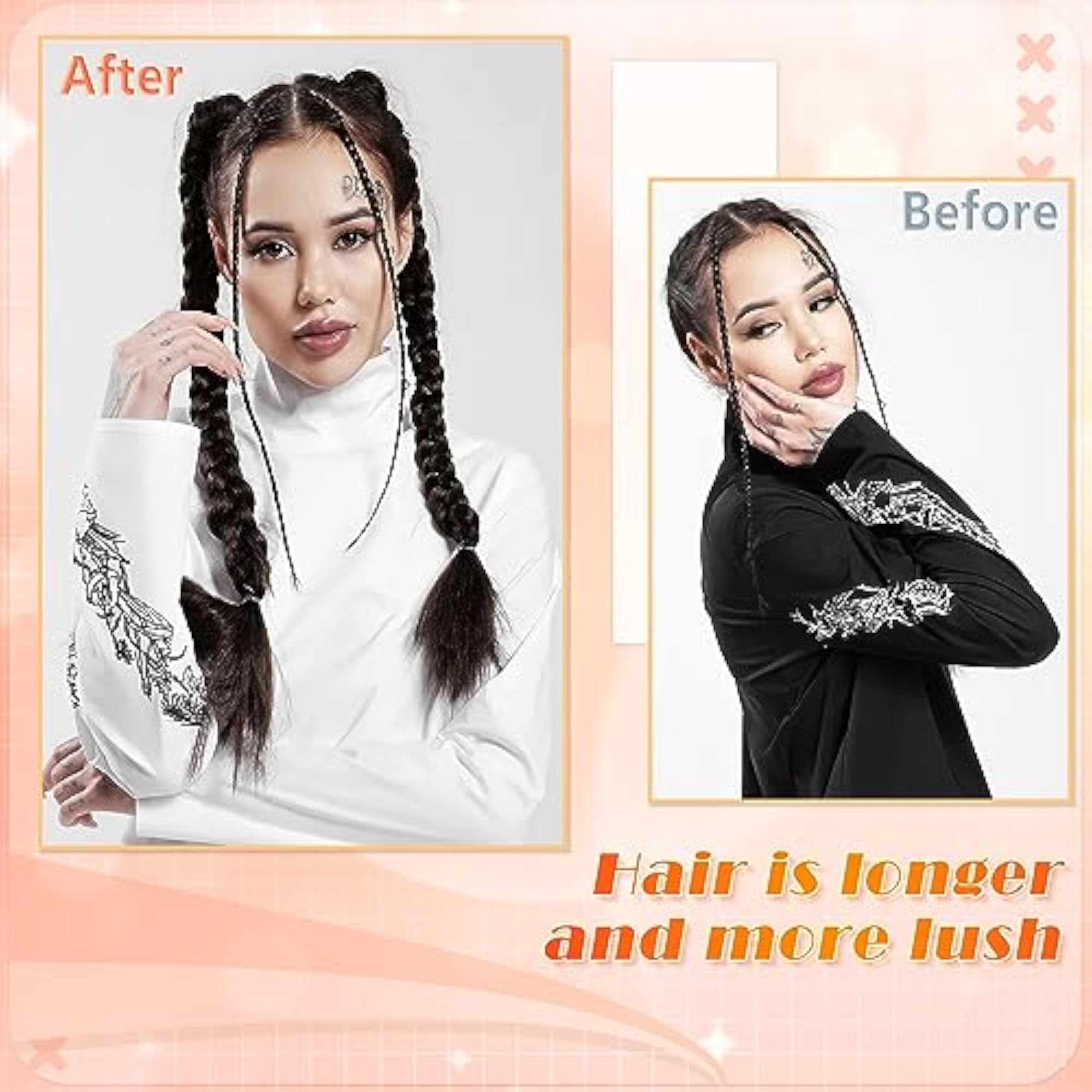 25" Long Straight Ponytail Hair Extension with Clips